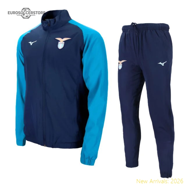 2024-2025 Lazio Travel Tracksuit (Navy)-The Soccer Shirt Hub