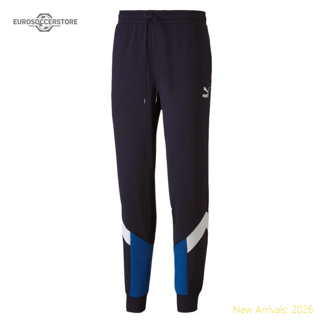 2020-2021 Italy Iconic MCS Track Pant (Blue)-The Soccer Shirt Hub