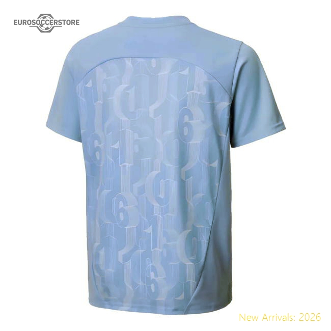 2024-2025 Man City Prematch SS Shirt (Light Blue) - Kids (Kelly 9)-The Soccer Shirt Hub