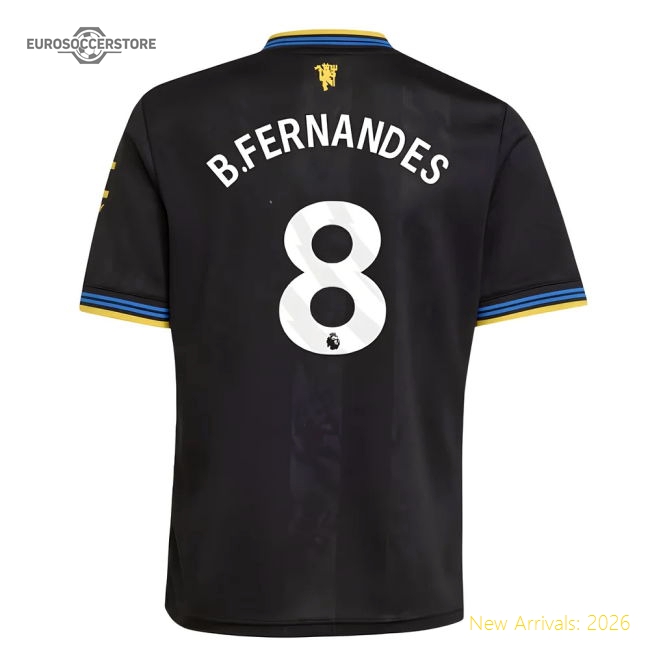 2025-2026 Man Utd Third Shirt (Kids) (B.Fernandes 8)-The Soccer Shirt Hub