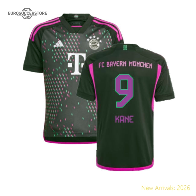 2023-2024 Bayern Munich Away Shirt (Kids) (Kane 9)-The Soccer Shirt Hub