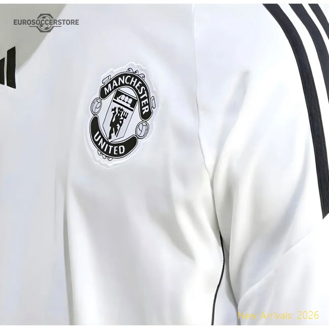 2025-2026 Man Utd Training Tee (White)-The Soccer Shirt Hub