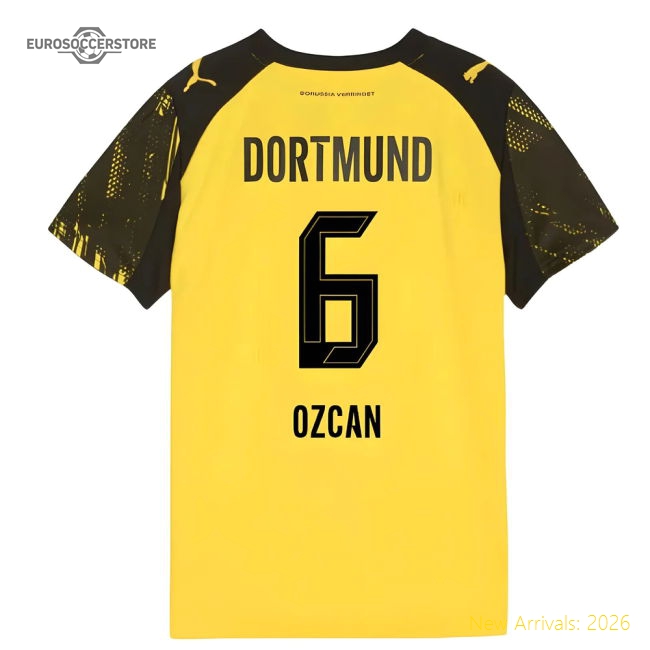2025-2026 Borussia Dortmund Home Shirt (Kids) (Ozcan 6)-The Soccer Shirt Hub