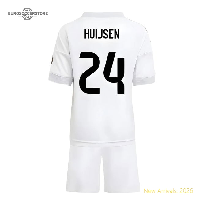 2025-2026 Real Madrid Home Mini Kit (Huijsen 24)-The Soccer Shirt Hub