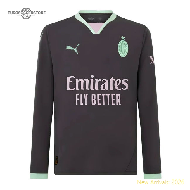 2024-2025 AC Milan Third Long Sleeve Shirt-The Soccer Shirt Hub