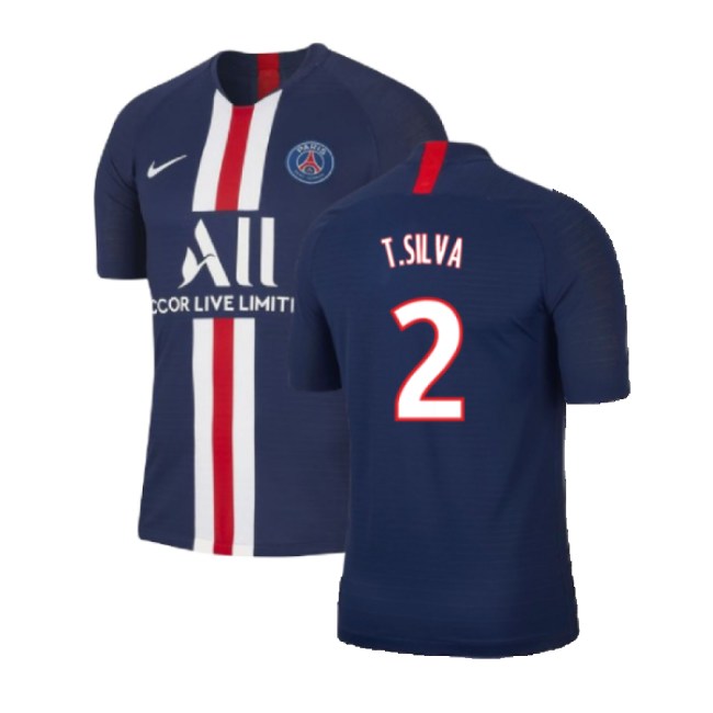 PSG 2019-20 Home Nike Vaporknit Shirt ((Mint) S) (T.SILVA 2)-The Soccer Shirt Hub