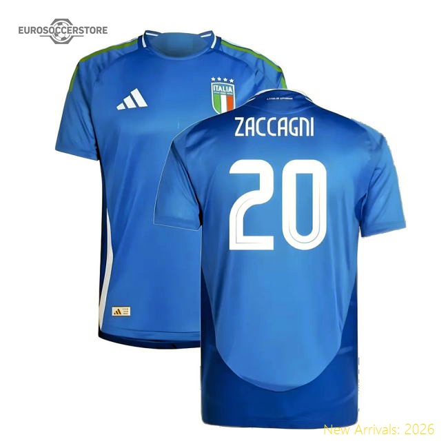 2024-2025 Italy Authentic Home Shirt (ZACCAGNI 20)-The Soccer Shirt Hub