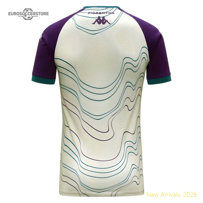 2025-2026 Fiorentina Pre Match Shirt (White-Violet)-The Soccer Shirt Hub