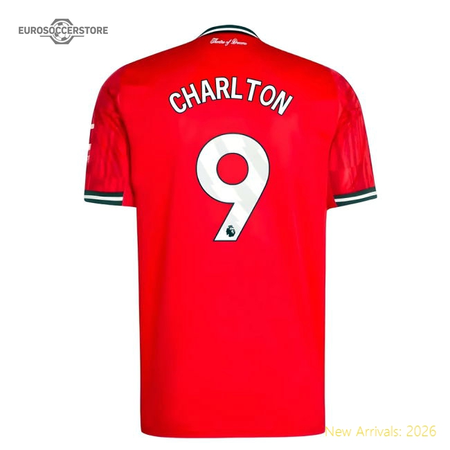 2025-2026 Man Utd Home Shirt (Charlton 9)-The Soccer Shirt Hub