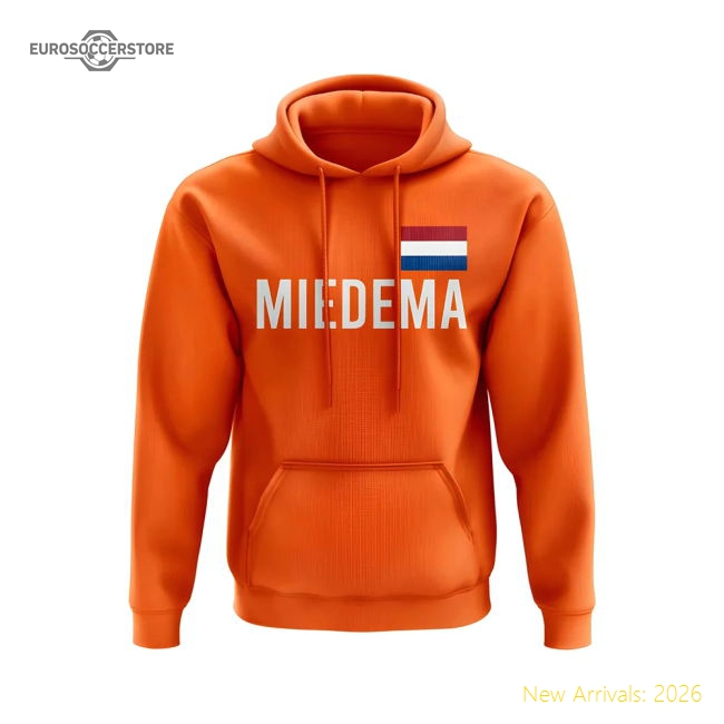 Vivianne Miedema Holland Name Hoody (Orange)-The Soccer Shirt Hub