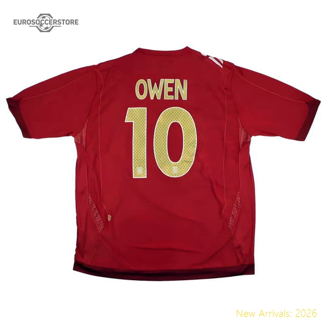 England 2006-08 Away Shirt (XL) Owen #10 (Excellent)-The Soccer Shirt Hub