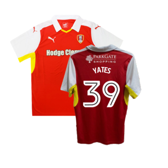 Rotherham 2016-17 Home Shirt ((Good) XL) (Yates 39)-The Soccer Shirt Hub