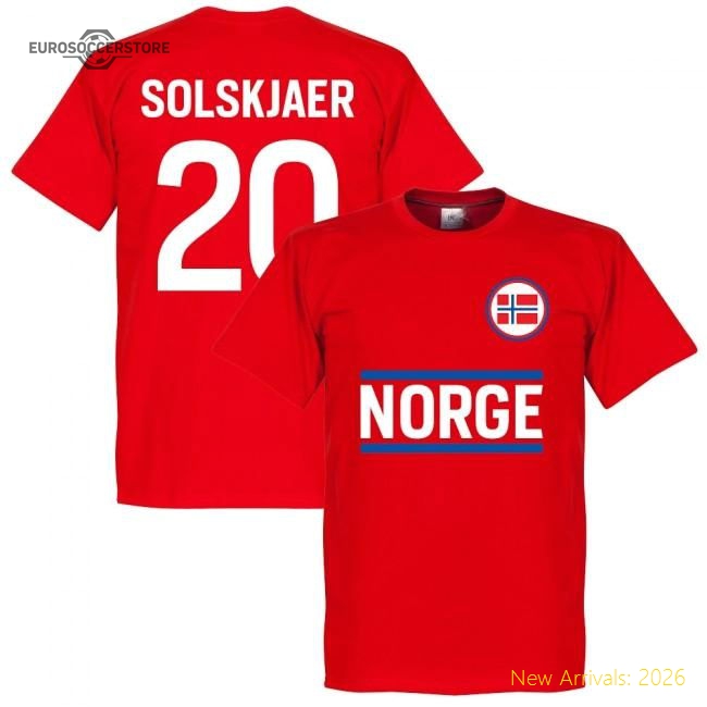 Norway Solskjaer 20 Team T-Shirt - Red-The Soccer Shirt Hub