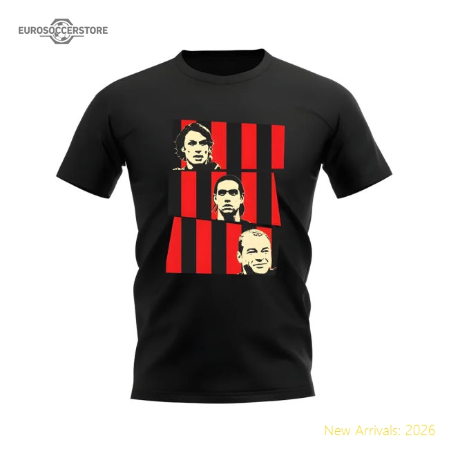 Maldini Nesta Cafu AC Milan T-Shirt (Black)-The Soccer Shirt Hub
