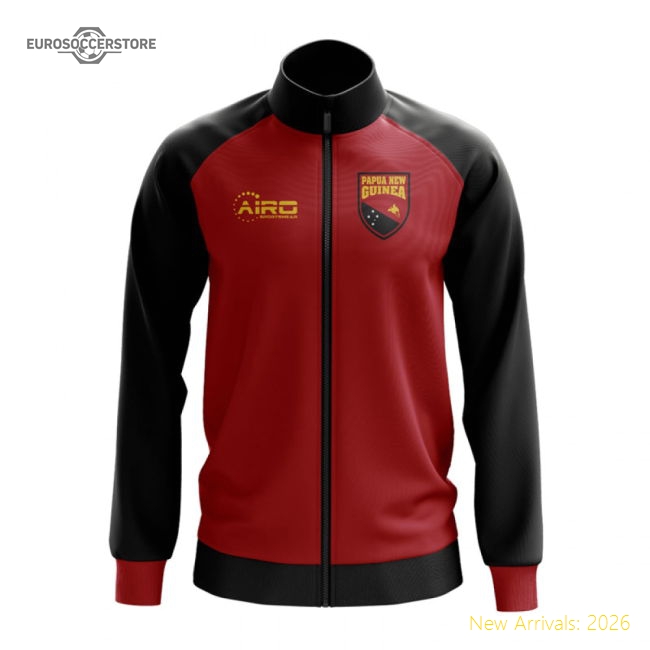 Papua New Guinea Concept Football Track Jacket (Red)-The Soccer Shirt Hub