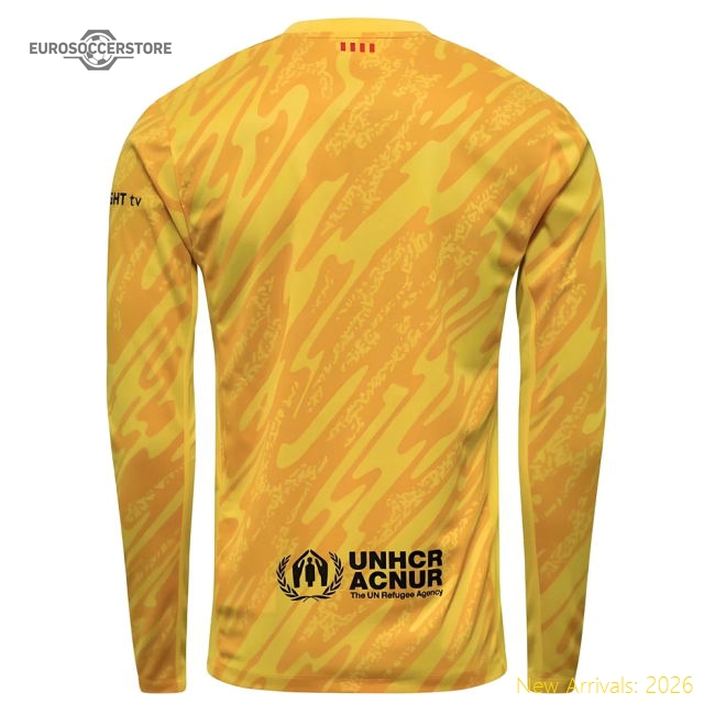 2024-2025 Barcelona Away Goalkeeper Shirt (Yellow)-The Soccer Shirt Hub