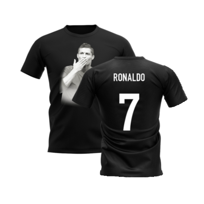Cristiano Ronaldo Legend T-Shirt (Black) (Ronaldo 7)-The Soccer Shirt Hub