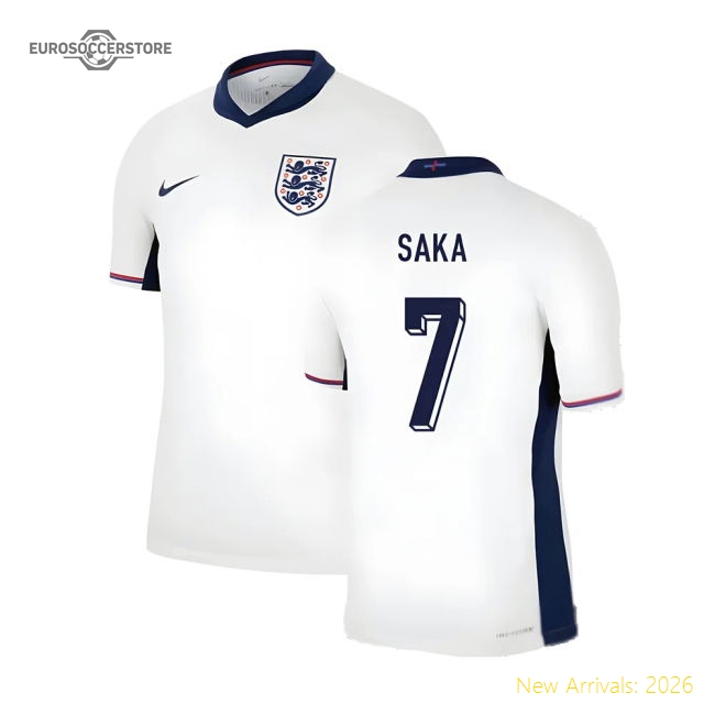 2024-2025 England Home Match Dri-Fit ADV Authentic Shirt (Saka 7)-The Soccer Shirt Hub