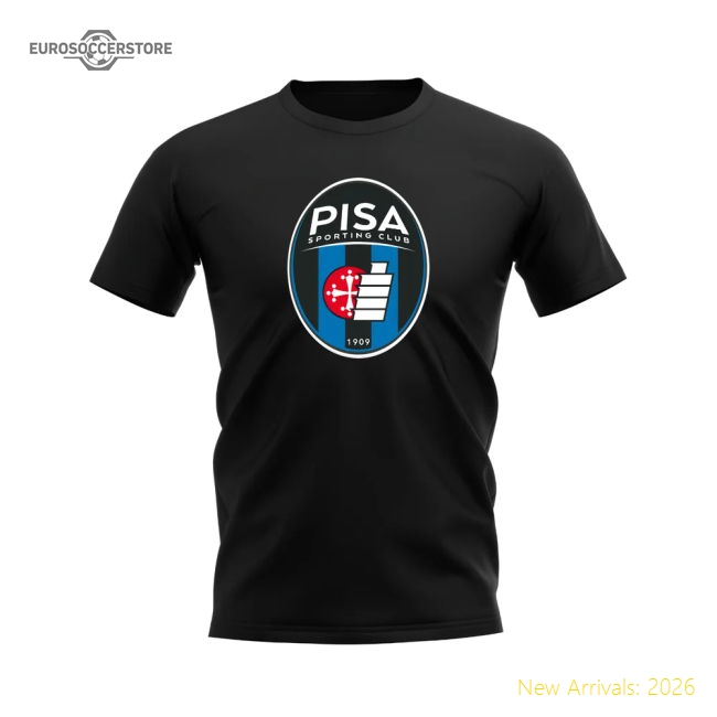 Pisa Badge T-shirt (Black)-The Soccer Shirt Hub