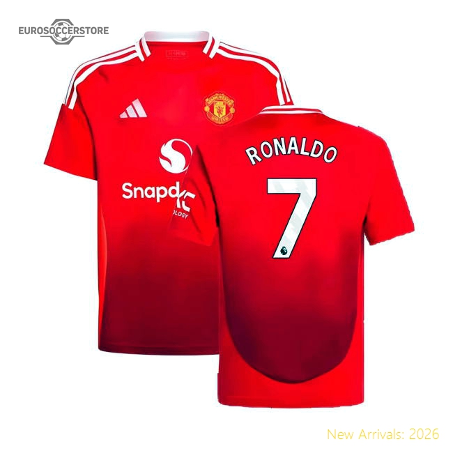 2024-2025 Man Utd Home Shirt (Kids) (Ronaldo 7)-The Soccer Shirt Hub