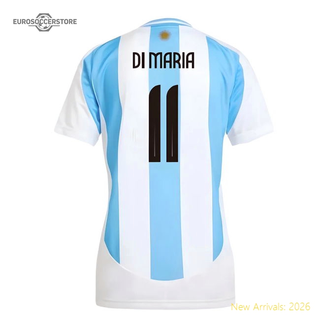 2024-2025 Argentina Home Shirt (Ladies) (DI MARIA 11)-The Soccer Shirt Hub
