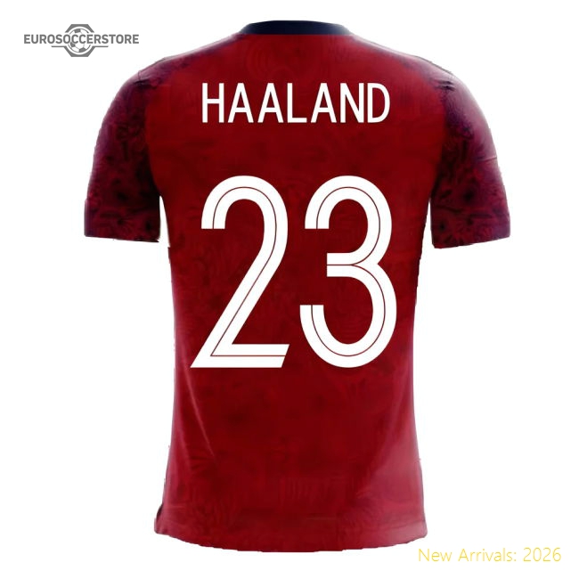 Norway 2025-2026 Home Concept Football Kit (Airo) (HAALAND 23)-The Soccer Shirt Hub