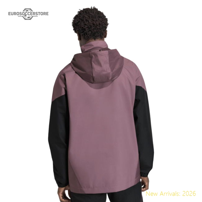 2025-2026 Real Madrid Allweather Jacket (Shadow Fig)-The Soccer Shirt Hub