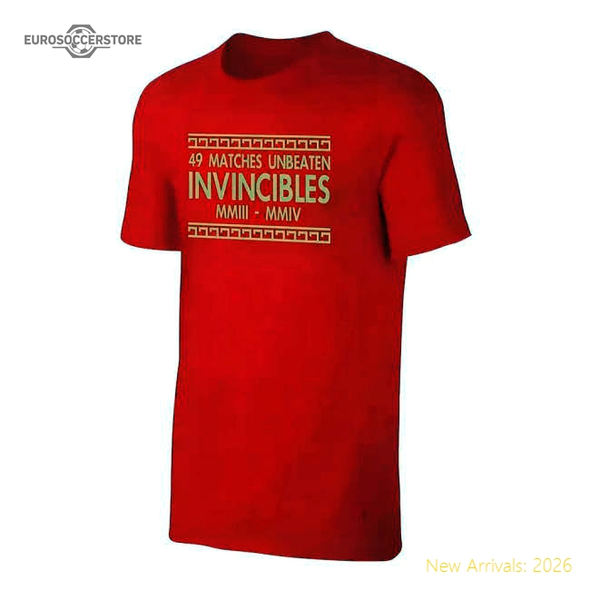 The Invincibles 49 Unbeaten T-Shirt (Red)-The Soccer Shirt Hub