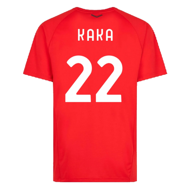 2022-2023 AC Milan Casuals Tee (Red) (KAKA 22)-The Soccer Shirt Hub