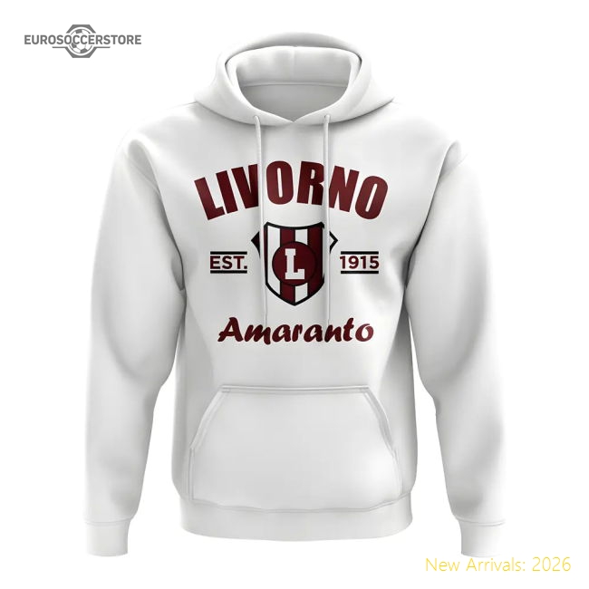 Livorno Established Football Hoody (White)-The Soccer Shirt Hub