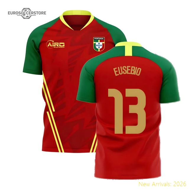 Portugal 2025-2026 Home Concept Football Kit (Airo) (EUSEBIO 13)-The Soccer Shirt Hub