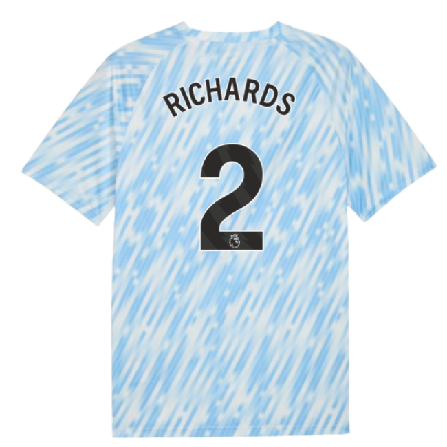 2025-2026 Man City Warm Up Jersey (Silver Sky) (Richards 2)-The Soccer Shirt Hub