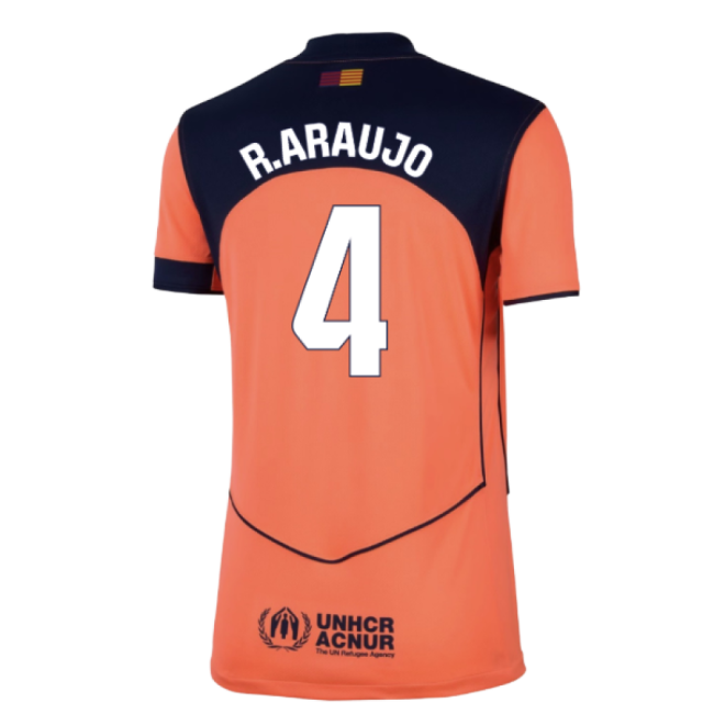 2025-2026 Barcelona Third Shirt (Womens) (R.Araujo 4)-The Soccer Shirt Hub