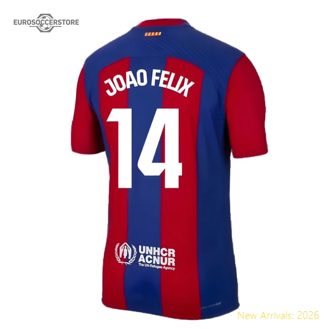 2023-2024 Barcelona Authentic Home Shirt (Joao Felix 14)-The Soccer Shirt Hub
