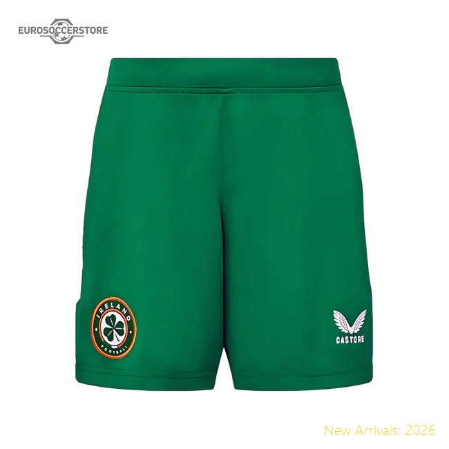 2024-2025 Republic of Ireland Away Shorts (Green)-The Soccer Shirt Hub