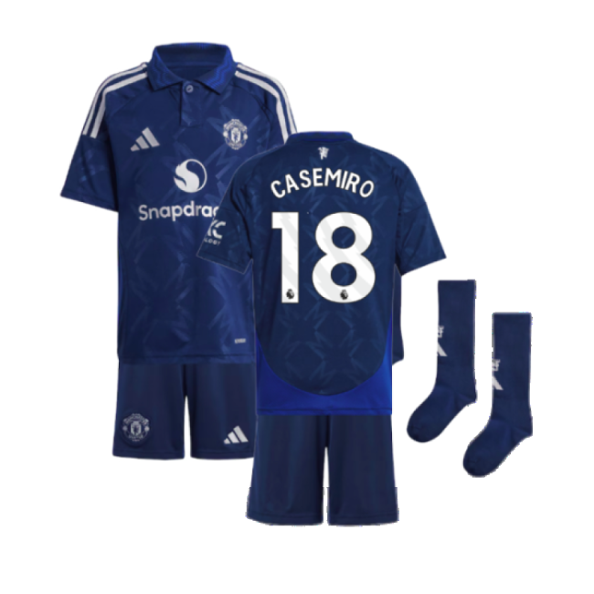 2024-2025 Man Utd Away Mini Kit (Casemiro 18)-The Soccer Shirt Hub