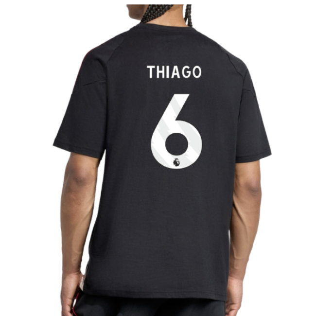 2025-2026 Liverpool Training Tee (Black) (Thiago 6)-The Soccer Shirt Hub