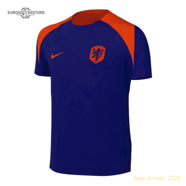 2024-2025 Netherlands Strike Training Shirt (Blue) - Kids-The Soccer Shirt Hub