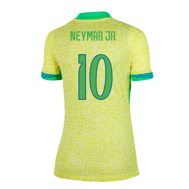 2024-2025 Brazil Home Shirt (Womens) (Neymar JR 10)-The Soccer Shirt Hub