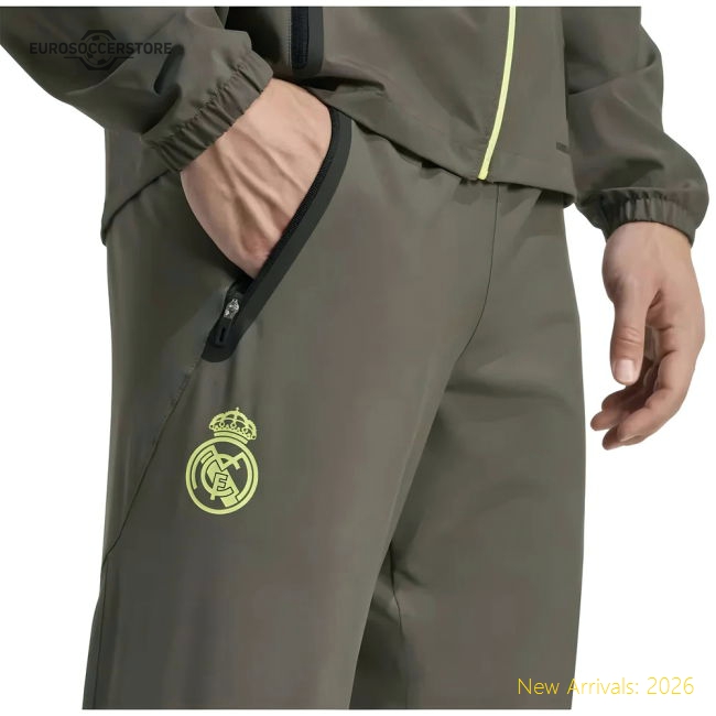 2025-2026 Real Madrid Vis Tech Pants (Almost Grey)-The Soccer Shirt Hub