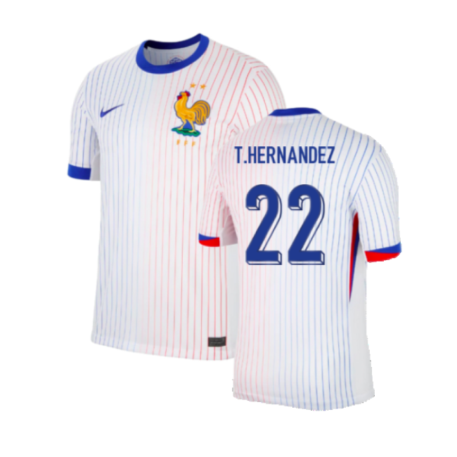 2024-2025 France Away Shirt (T.Hernandez 22)-The Soccer Shirt Hub