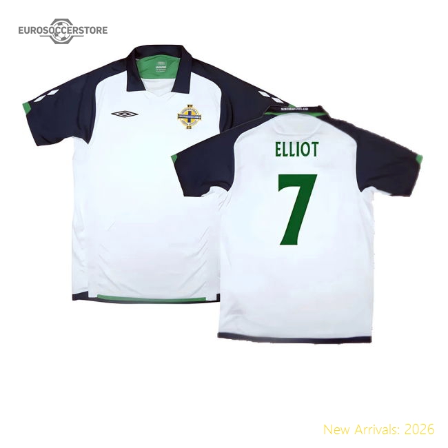 Northern Ireland 2009-10 Away Shirt ((Very Good) XL) (Elliot 7)-The Soccer Shirt Hub