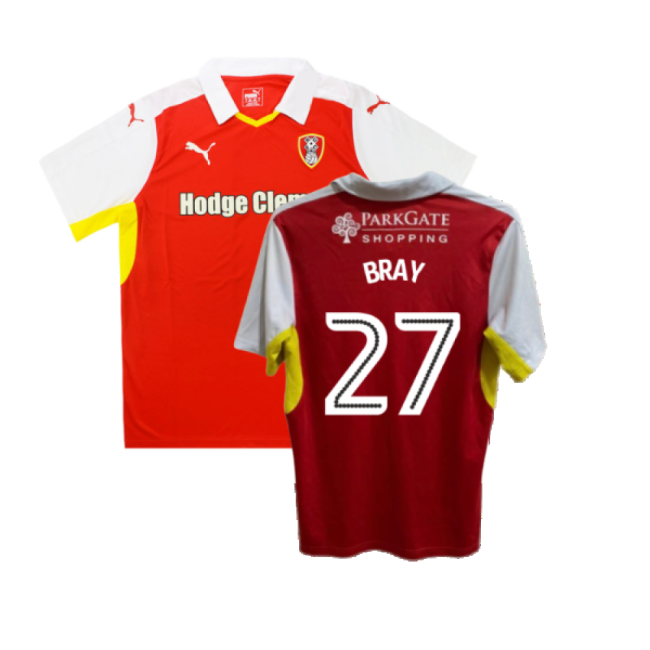 Rotherham 2016-17 Home Shirt ((Good) XL) (Bray 27)-The Soccer Shirt Hub
