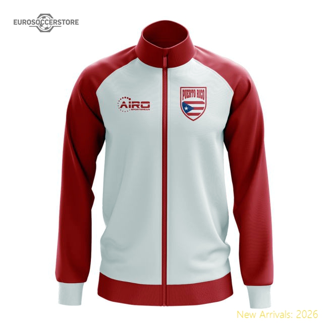 Puerto Rico Concept Football Track Jacket (White) - Kids-The Soccer Shirt Hub