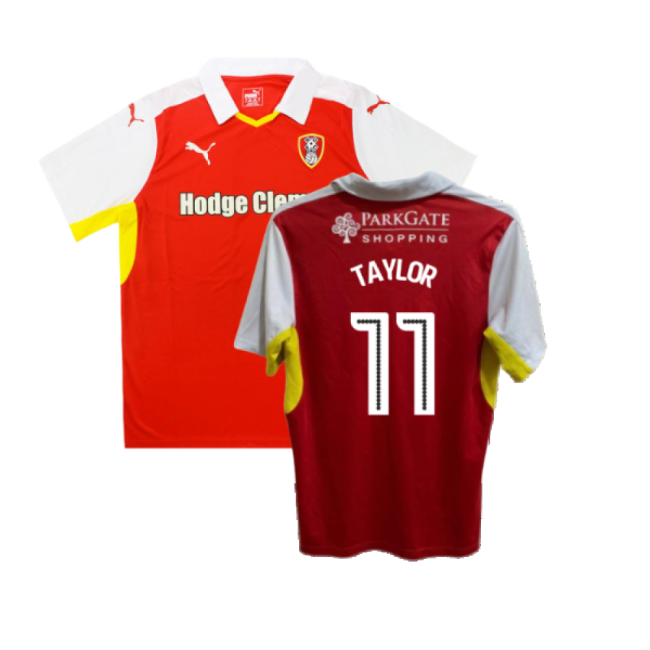 Rotherham 2016-17 Home Shirt ((Good) XL) (Taylor 11)-The Soccer Shirt Hub