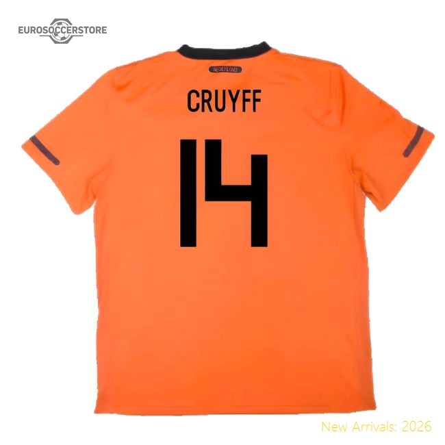Holland 2010-11 Home Shirt ((Excellent) S) (Cruyff 14)-The Soccer Shirt Hub