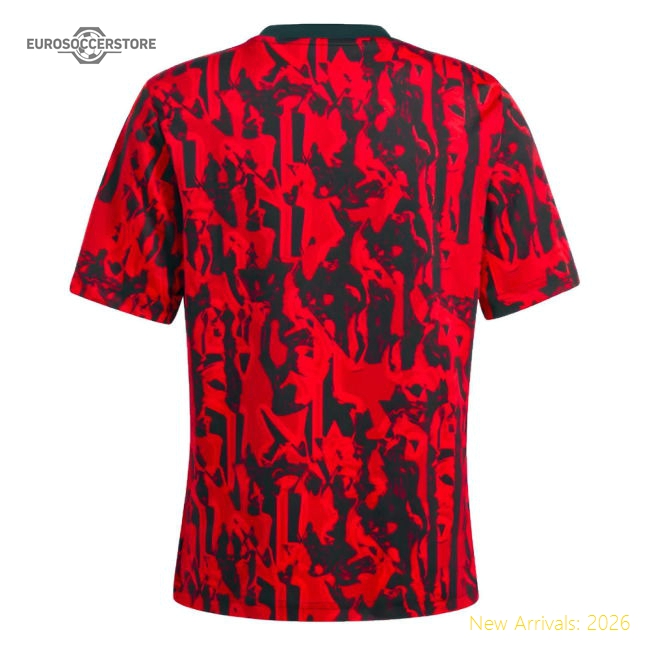 2023-2024 Man Utd Pre-Match Shirt (Red) - Kids-The Soccer Shirt Hub