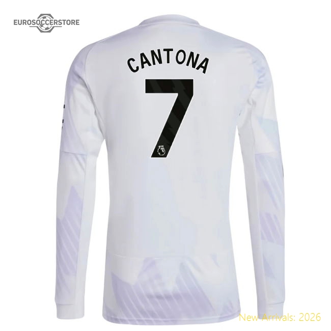 2025-2026 Man Utd Long Sleeve Away Shirt (Cantona 7)-The Soccer Shirt Hub