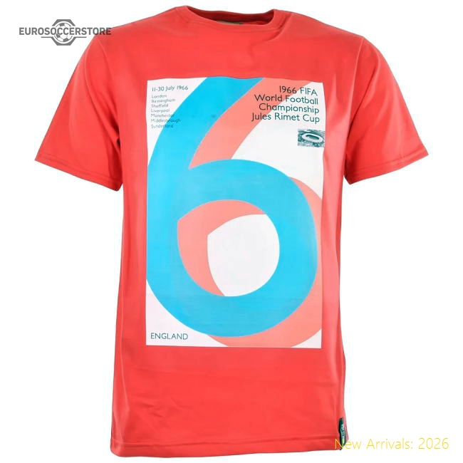 Pennarello: World Cup - England 66 T-Shirt - Red-The Soccer Shirt Hub