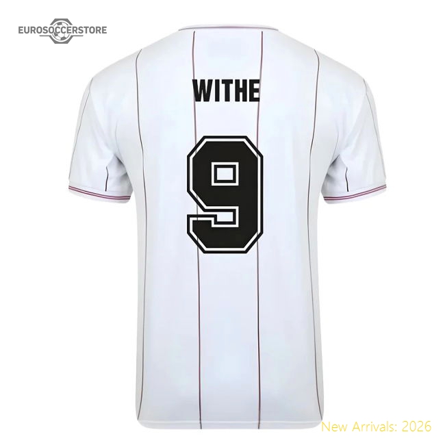 Score Draw Aston Villa 1982 Euro Final Retro Football Shirt (Withe 9)-The Soccer Shirt Hub